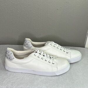 Torrid White Sneakers with Glitter Accents